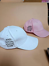 Кепка Бейсболка Чоловіча Жіноча Anti Social Social Club ASSC Рожева, фото 4