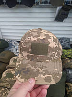 Армейская камуфляжная кепка с липучкой под шеврон пиксель ВСУ Тактические военные бейсболки пиксель NATO 1488