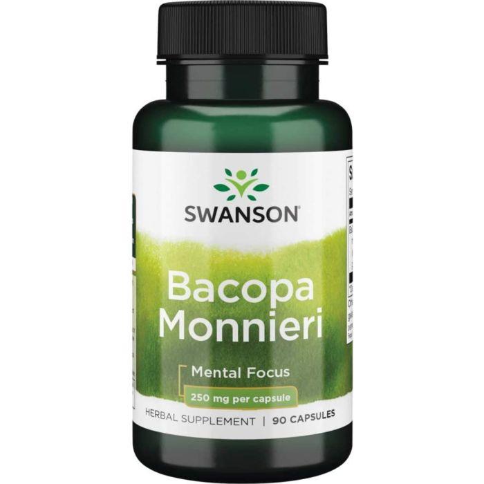 Вітаміни для активного довголіття Swanson Bacopa Monnieri 250 mg 90 Caps (партія до 07/26 на банці не вказано)