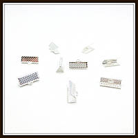 Затискач для стрічок 1,6 см срібло (2000 шт.)