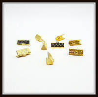 Затискач для стрічок 1,6 см золото (2000 шт.)