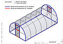 Теплиця "Ельдорадо" 3х4 під полікарбонат 4 мм стандарт (оцинкована труба 25х25 крок 1 метр), фото 6