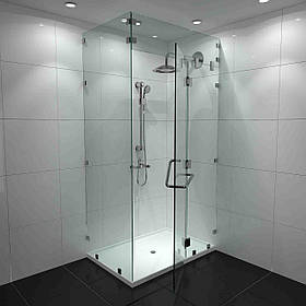 Скляна душова кабіна Турмалін прямокутна загартоване прозоре скло 1200х700х2250 мм (БЦ-стіл ТМ)