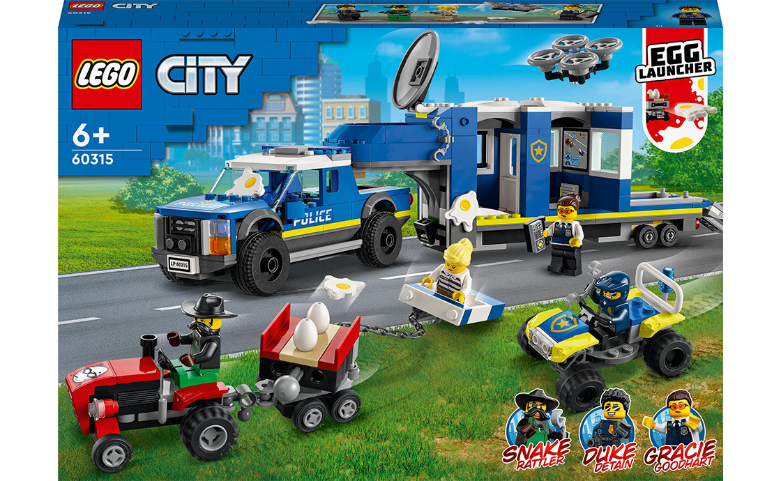 LEGO City Поліцейська вантажівка з мобільним центром управління 436 деталей (60315), фото 1