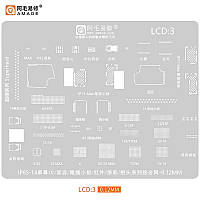 Трафарет BGA Amaoe FaceID / LCD:3 для iPhone iPhone 6S/7/Plus/8/Plus/X/Xr/XS/Max/11/Pro/Max/12/Pro/13/14