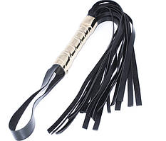 Аксесуар для рольових ігор - батіг із поліуретану, Чорний із золотом