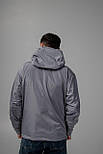 Куртка чоловіча Arcteryx вітровка осінь-весна демісезонна легка з капюшоном сіра. Живе фото, фото 5