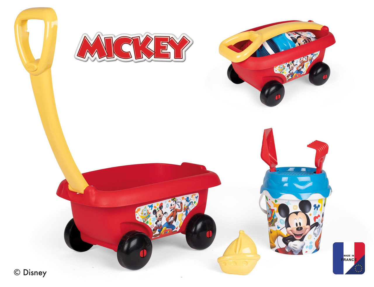 Возик Smoby "Міккі Маус" з набором для гри з піском, 5 аксес. | 867015