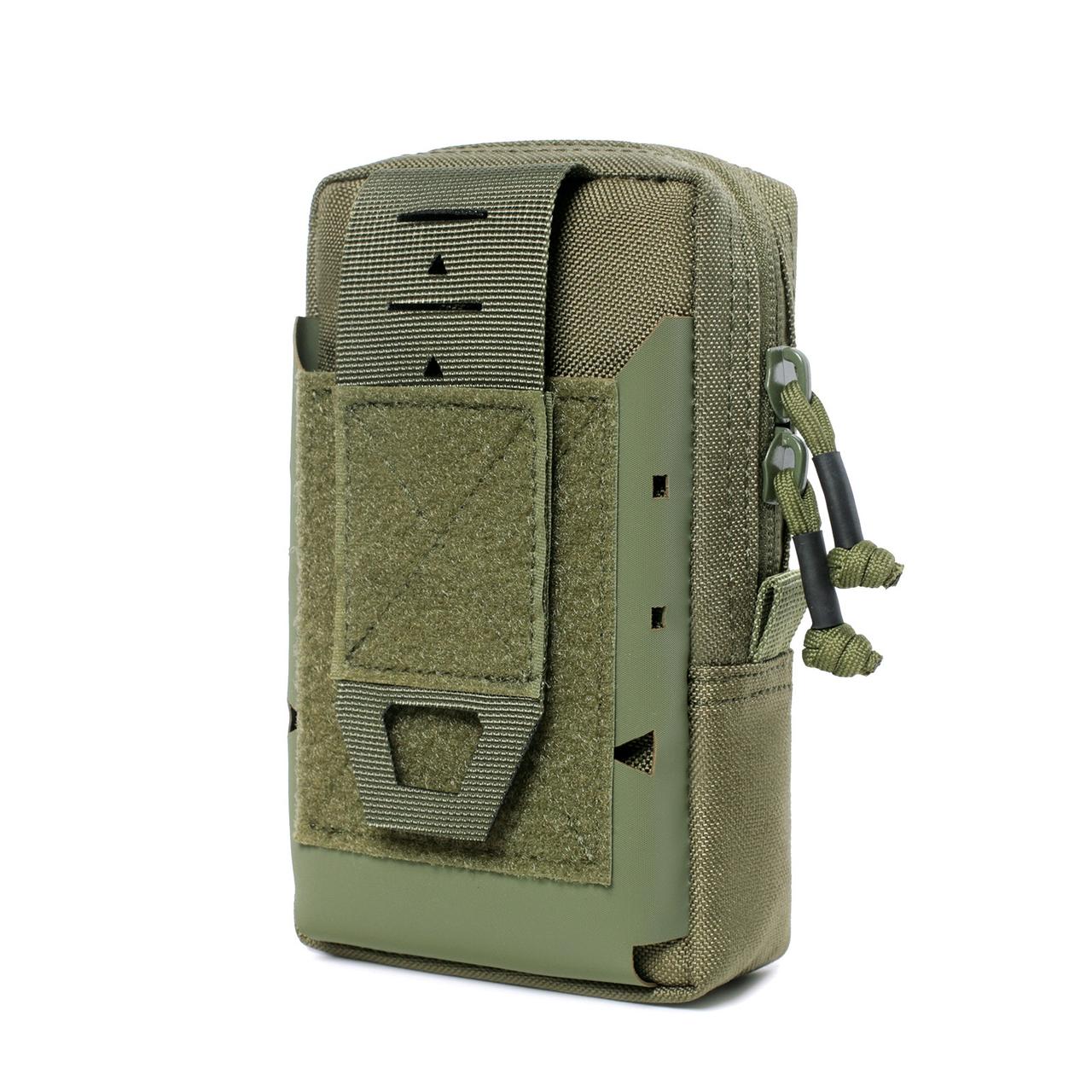 Тактичний маленький утилітарний підсумок чохол CLIPPER зелена олива для дрібниць телефону сумка з MOLLE