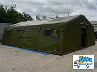 Пневмокаркасная надувная палатка - спасательная, военная, медицинская 6х12м (цвет хаки)