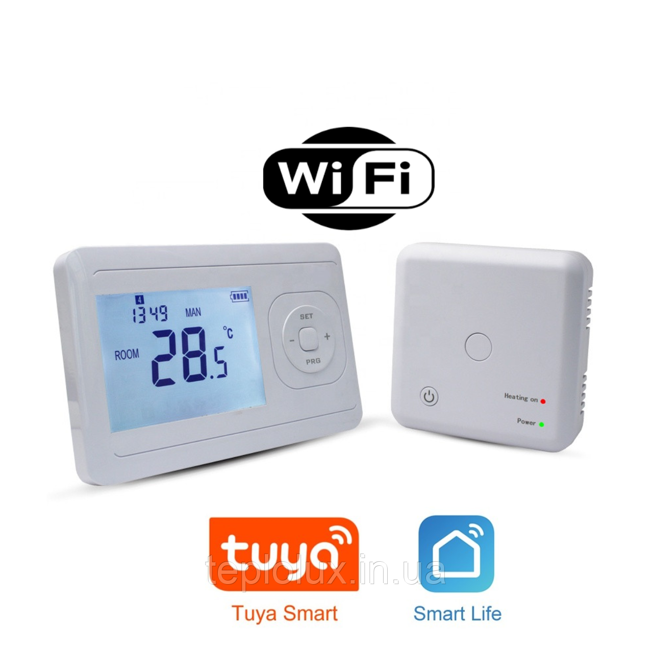 Безпровідний WiFi термостат для котлів (газових і електричних) Ecoset AC8048RF-G WIFI (WIFI Tuya Version)