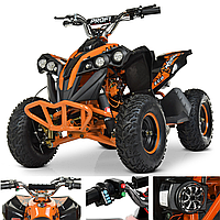 Квадроцикл для підлітків електроквадроцикл дитячий Profi HB-EATV1000Q-7ST(MP3) V2 помаранчевий