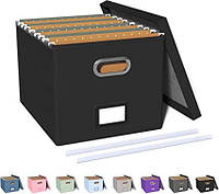 Коробка-органайзер для хранения файлов Oterri, коробка для файлов, переносная коробка - черный ящик