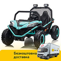 Детский электромобиль Джип (4 мотора 80W, 1аккум. 24V7AH, свет, музыка) Bambi M 4969EBLR-15(24V) Бирюзов