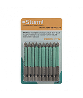 Набір професійних намагнічених біт (70мм, 10шт) Sturm 1041-06-PH2x70