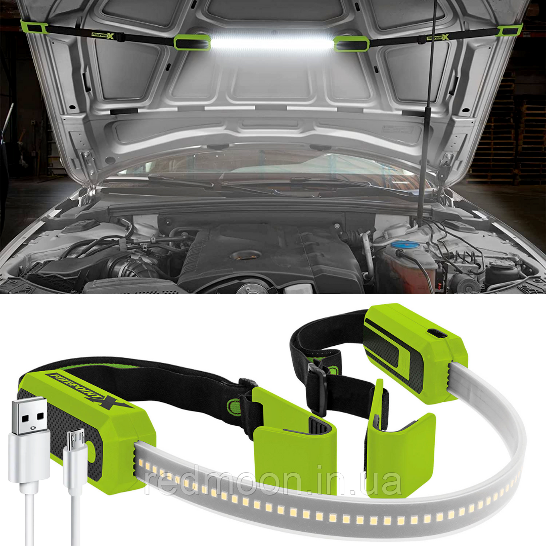 LED лампа універсальна для СТО 60LED, 36см, з USB, Emergency Light Strip M3 / Підсвічування під капот з гачками, фото 1