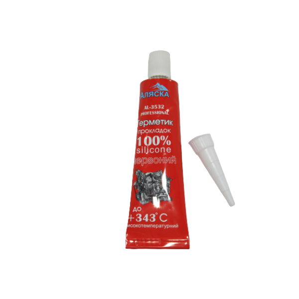 Герметик 32 г. прокладок червоний АЛЯСКА силіконовий, фото 1