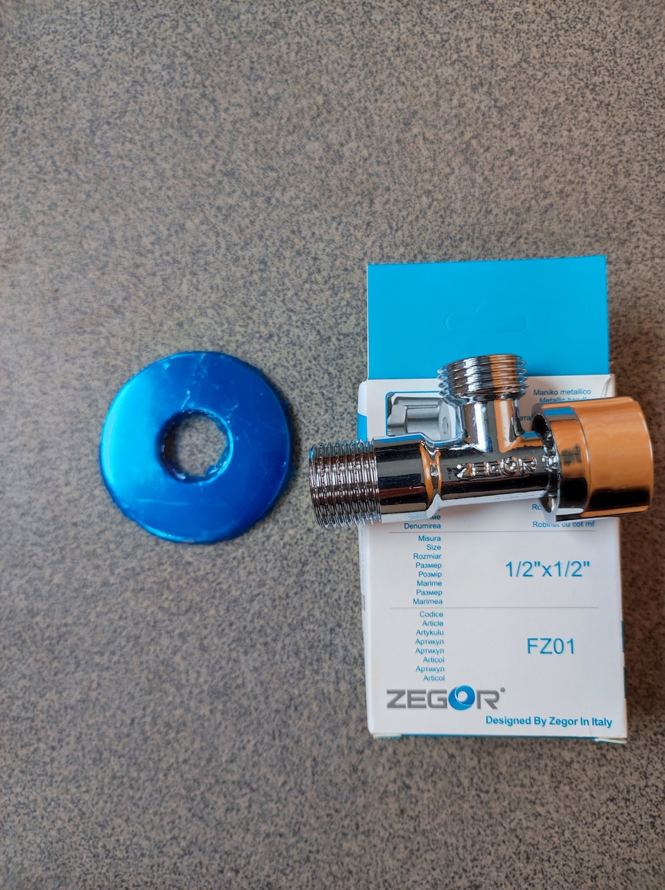 Кран угловой установочный 1\2 дюйма FZ01 ZEGORE (ID#1778137937), цена ...