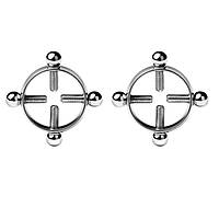 Модные зажимы для сосков из нержавеющей стали (Пара), Серебро