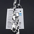 Товстий срібний ланцюжок якір гранений. Подвійний Біт чоловіча масивна цепочка на шию срібло 925 60 см, фото 10