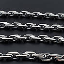 Товстий срібний ланцюжок якір гранений. Подвійний Біт чоловіча масивна цепочка на шию срібло 925 60 см, фото 9