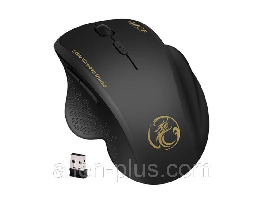 Миша бездротова iMICE ергономічна G6 (1600 DPI) USB 2.4 G wireless, BLACK