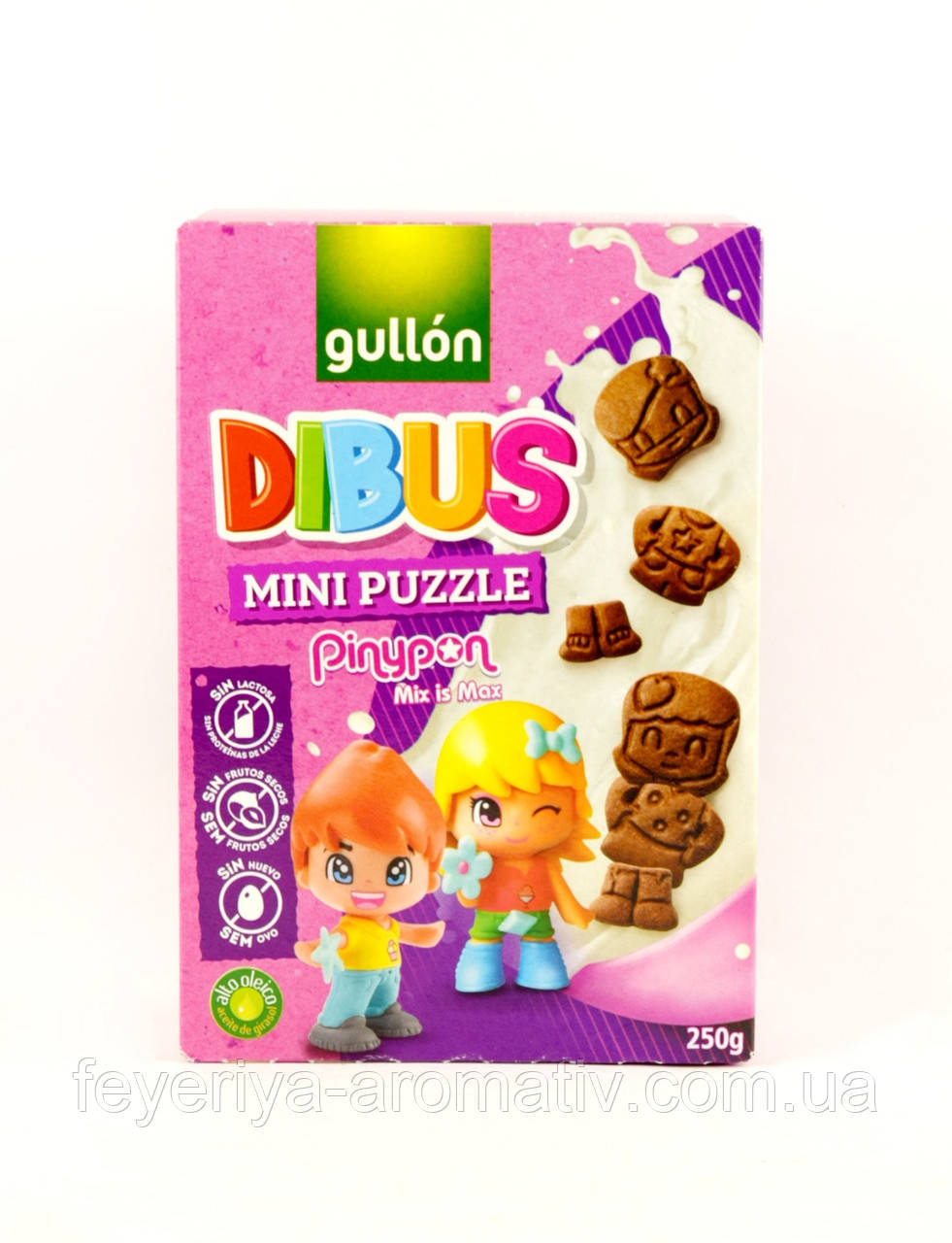 Шоколадне дитяче печиво Gullon Dibus mini puzle 250g (Іспанія)