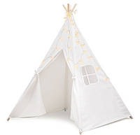 Палатка для детей с волшебными огнями IREENUO Teepee Белый