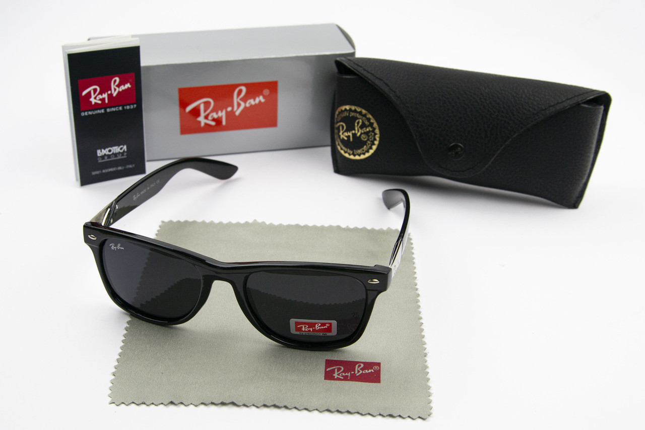 Сонцезахисні окуляри RAY BAN поляризаційні UV400 (арт. P2152) чорний глянець