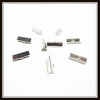 Затискач для стрічок 2 см срібло (2000 шт.)