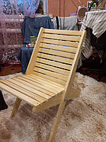Кресло шезлонг из дерева (складной раскладной) для пляжа и сада