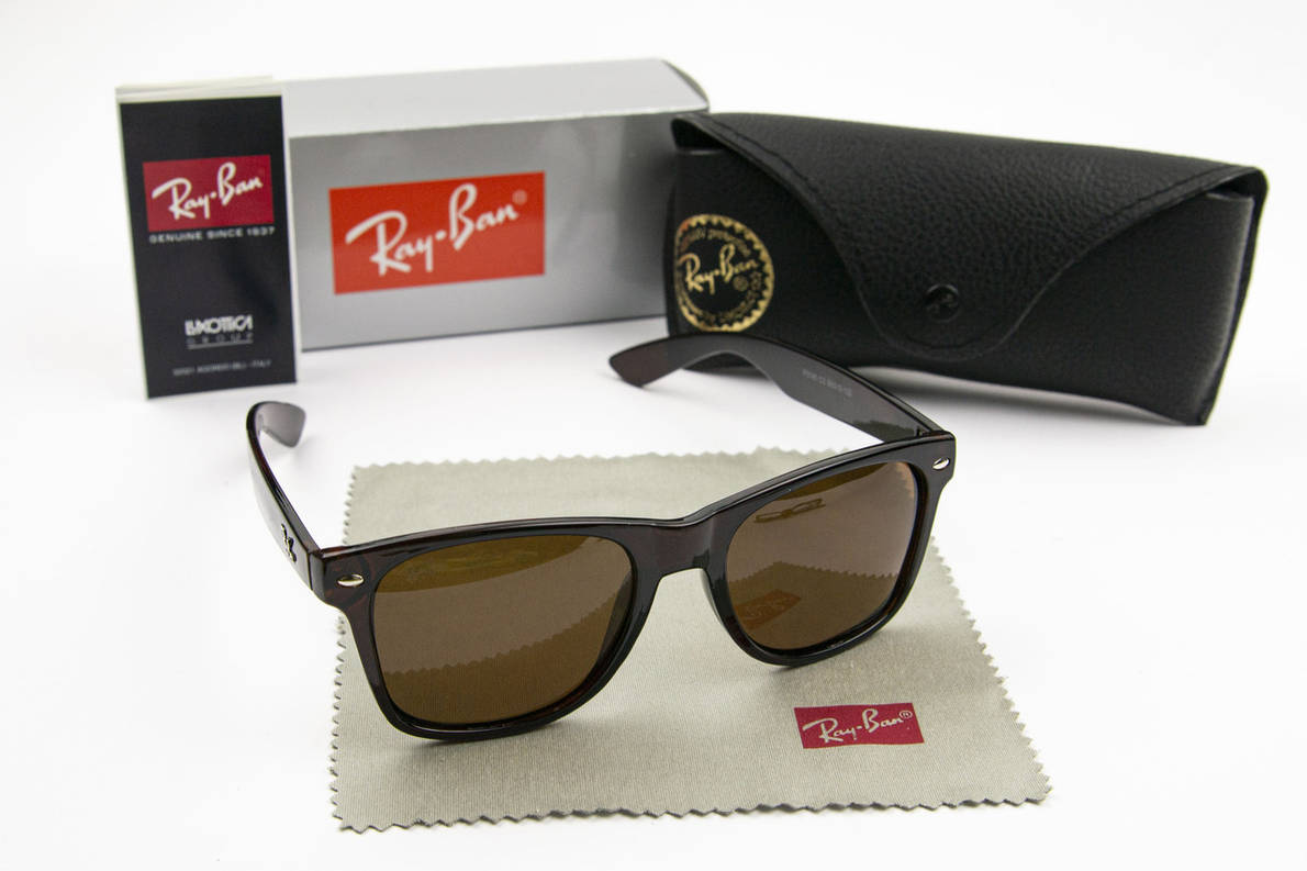 Сонцезахисні окуляри RAY BAN поляризаційні UV400 (арт. P2140) коричневий, фото 1