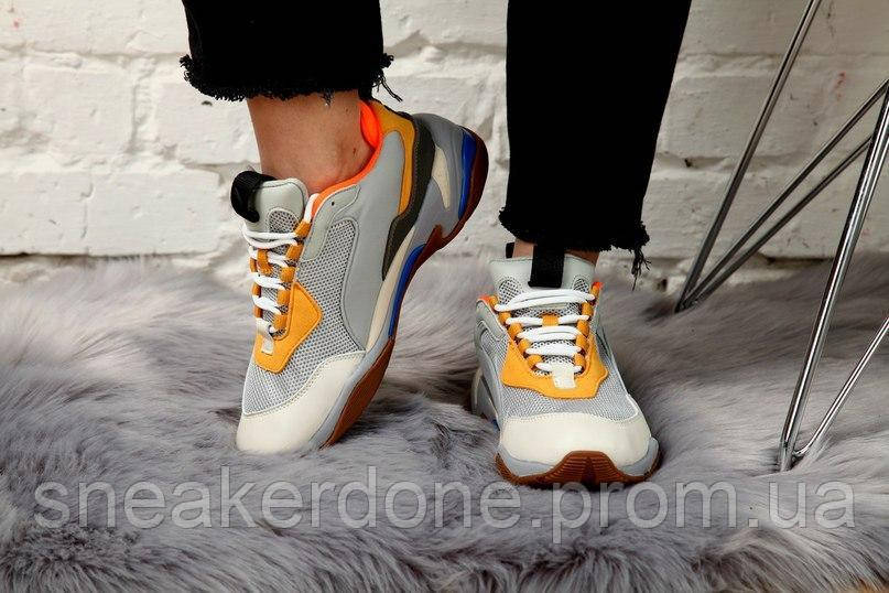 puma thunder spectra grey yellow