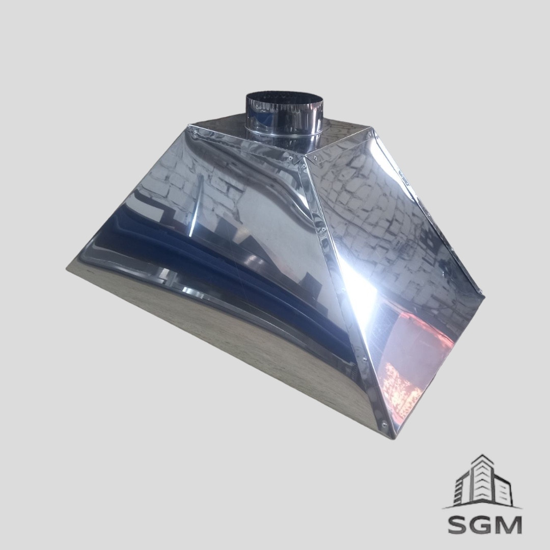 Зонт витяжний вентиляційний с нержавіючої сталі 500х500, фото 1