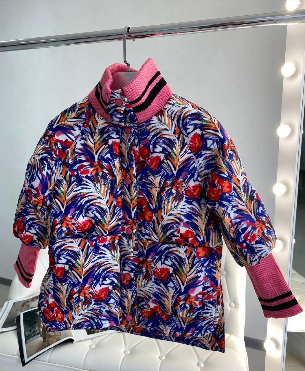 Дитяча зимова куртка з манжетом на дівчинку 19335 Mamamia, Цветной, Для девочек, Зима, 10/11 лет, фото 1