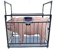 Весы для свиней 1000 кг (1000x2000 мм) животных с оградкой, массового взвешивание, от производителя Горизонт