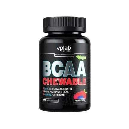 Амінокислота VPLab BCAA Chewable 120 таблеток, фото 1