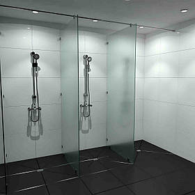 Скляна душова перегородка Олівін скло загартоване прозоре 700х2000 мм (БЦ-стіл ТМ)