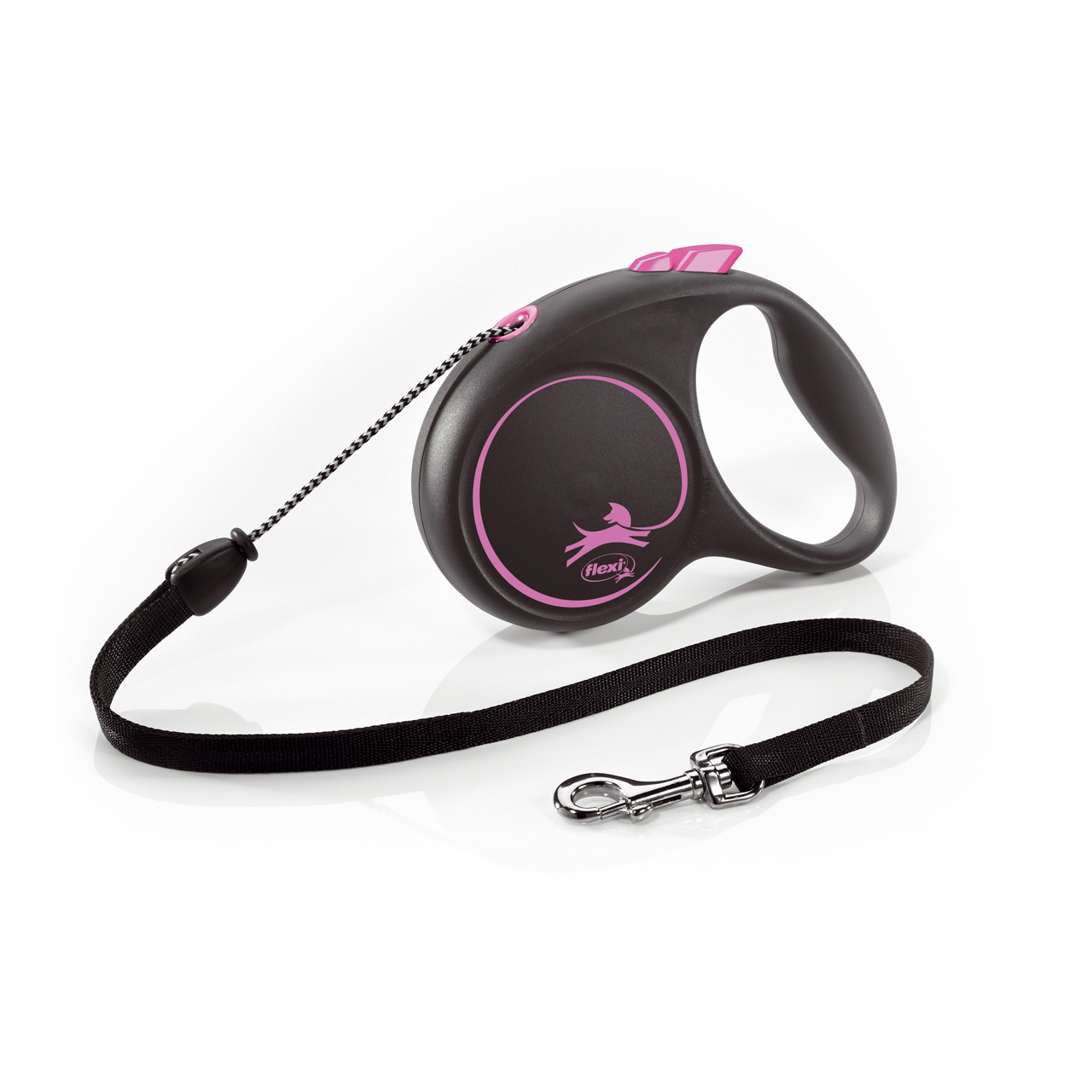 Flexi (Флекси) Black Design M - Поводок-рулетка для собак трос (5 м, до ...