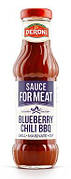 Соус для м'яса Чорний Чилі 330 грам Blueberry Chili BBQ Deroni