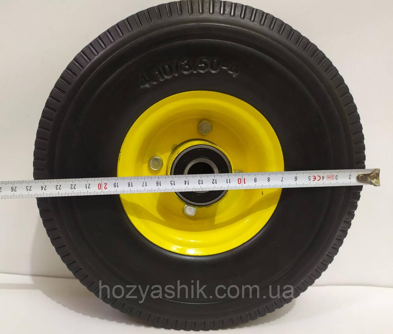 Колесо на тачку пінополіуретанове 3.50-4/20 мм (4.10/3.50-4) діаметром ...