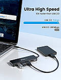 Dockteck USB C HUB 4K 60 Гц, багатопортовий адаптер USB-C 5-в-1 з 4K HDMI, фото 6