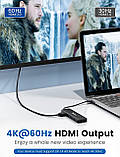 Dockteck USB C HUB 4K 60 Гц, багатопортовий адаптер USB-C 5-в-1 з 4K HDMI, фото 3