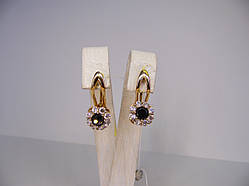 Золоті жіночі сережки "Квітка" 5,47 г