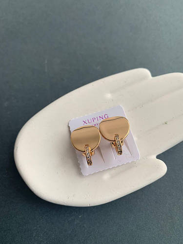 Купить Серьги круглые монетки медицинское золото xuping, цена 150 ...