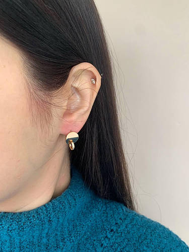 Купить Серьги круглые монетки медицинское золото xuping, цена 150 ...