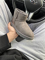 UGG mini Grey жіночі уггі на зиму. Уггі з хутром жіночі. Класні жіночі уггі., фото 6