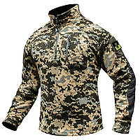 Толстовка тактическая 1/4 Zip "TRAVEL DEFENCE" УКРПИКСЕЛЬ ММ14 (Микрофлис)