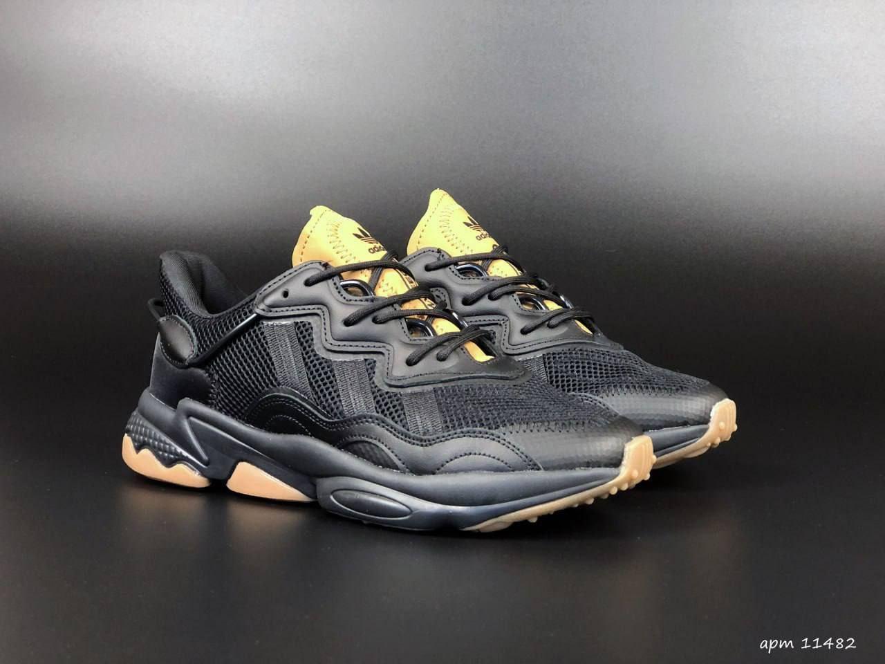 Мужские кроссовки Adidas Ozweego Адидас Озвего Черные с коричневым ...