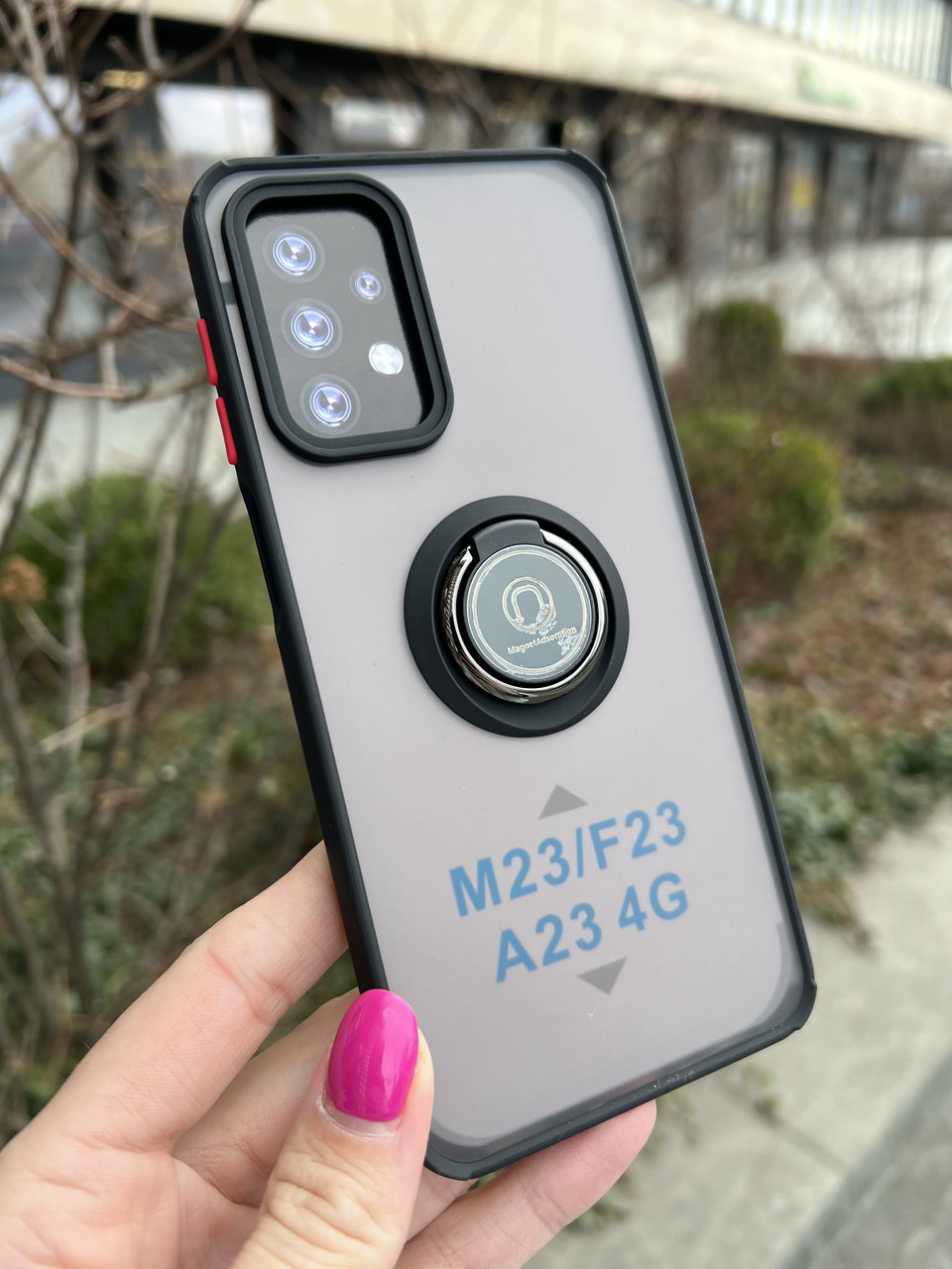 Чохол бампер GKK LikGus Ring з підставкою для Samsung Galaxy M23 / F23 / A23 4G Black